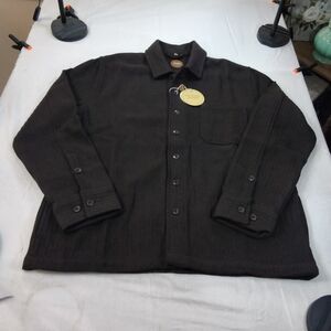 NWT Common People Men's Dark Brown Button Up Collared Jacket. Sz L. UUCP
